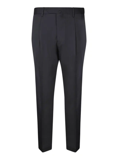 Dell'oglio Slim Fit Trousers In Stretch Wool Fabric In Black