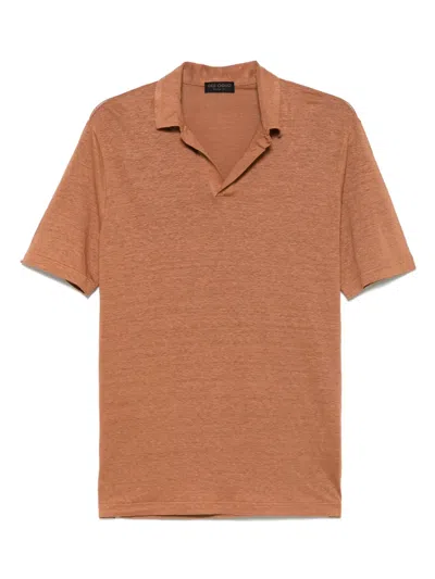 Dell'oglio Slub T-shirt In 褐色