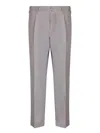 Dell'oglio Sophisticated Trousers With Comfortable Stretch And Elegant Detailing In Grey