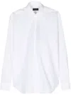 Dell'oglio Spread-collar Linen Shirt In 白色