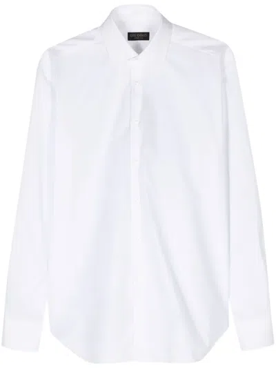 DELL'OGLIO SPREAD-COLLAR COTTON SHIRT