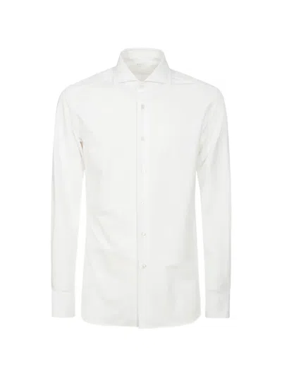 Dell'oglio Spread-collar Buttoned-cuff Shirt In White