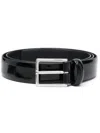 Dell'oglio Square-buckle Patent-leather Belt In Black