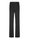 Dell'oglio Straight-leg Black Trousers With Smooth Finish In Black
