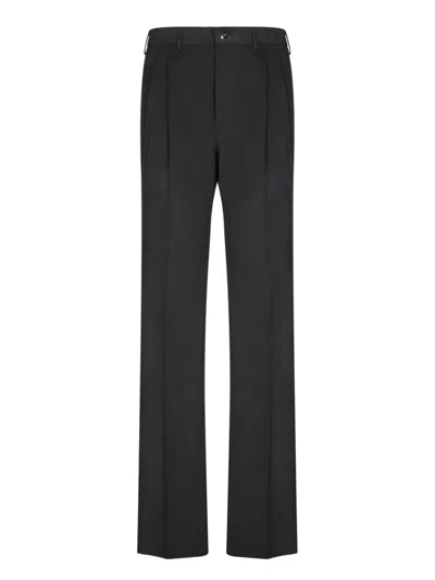 Dell'oglio Straight-leg Black Trousers With Smooth Finish