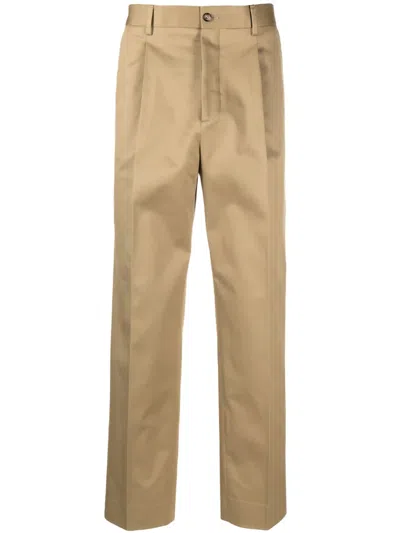 Dell'oglio Straight-leg Tailored Trousers In Neutrals