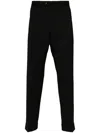 Dell'oglio Straight-leg Wool-blend Trousers In Black
