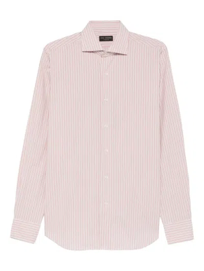 Dell'oglio Striped Buttoned Shirt In Pink