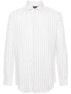 Dell'oglio Striped Linen Shirt In Neutrals