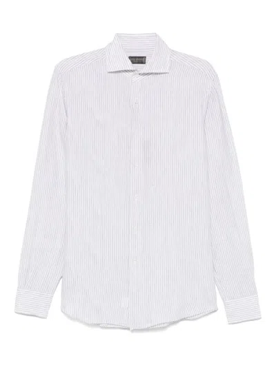 Dell'oglio Striped Shirt In Grey