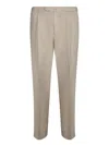 Dell'oglio Tailored Beige Trousers In Neutral