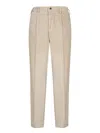 Dell'oglio Tailored Beige Trousers With Smooth Finish In Neutrals