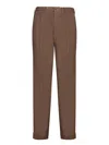 Dell'oglio Tailored Brown Trousers With Classic Design In Brown