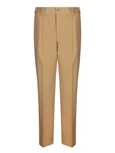 Dell'oglio Tailored Brown Trousers With Elasticated Back