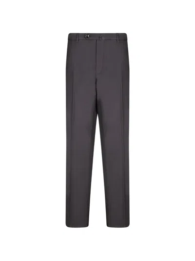 Dell'oglio Tailored Cotton Trousers In Grey