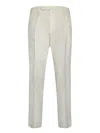 Dell'oglio Tailored White Linen Trousers In White