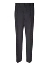 Dell'oglio Tailored Wool Trousers With Elegant Fit And Versatile Style In Black
