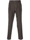 Dell'oglio Tapered-leg Tailored Trousers In Grey