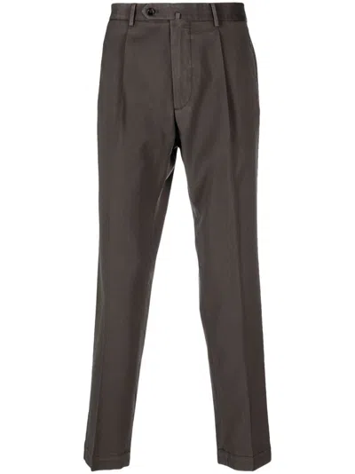 Dell'oglio Tapered-leg Tailored Trousers In Grey