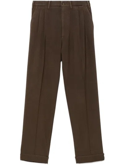 Dell'oglio Tapered Trousers In Brown