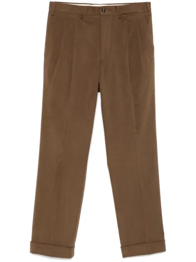 Dell'oglio Tapered Trousers In Brown