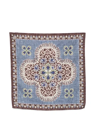 Dell'oglio Tokio Abstract-print Scarf In Blue