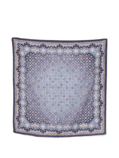 Dell'oglio Tokio Printed Scarf In Blue