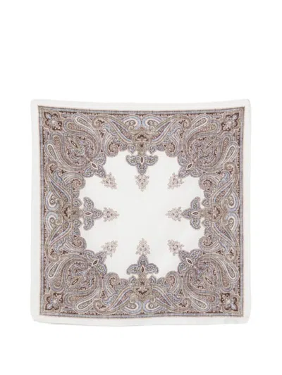 Dell'oglio Tokyo Paisley-print Scarf In Neutral