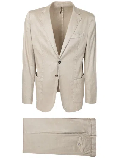 Dell'oglio Two-piece Beige Suit With Tailored Jacket In Neutral