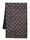 Dell'oglio Two-tone Patterned Scarf In Blue