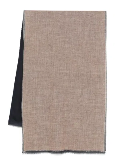 Dell'oglio Two-tone Scarf In Blue