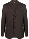 Dell'oglio Vesuvio Double-breasted Blazer In Brown