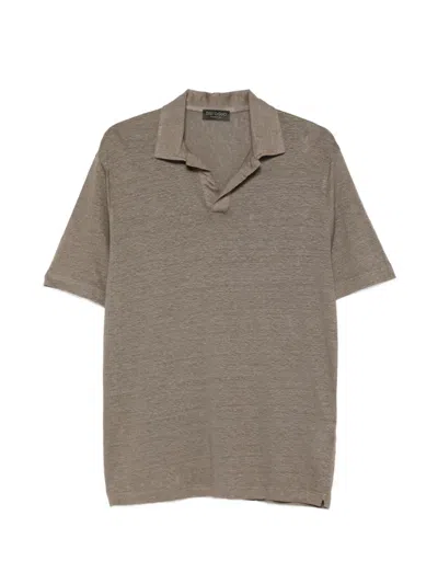 Dell'oglio T-shirt Mit V-ausschnitt In Brown