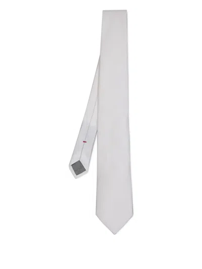 Dell'oglio 실크 넥타이 In White