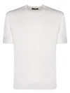 Dell'oglio White Sholrt-sleeved Cotton T-shirts In White