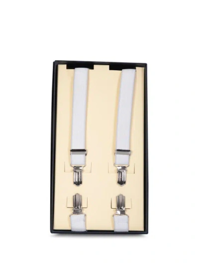 Dell'oglio White Suspenders In Neutrals