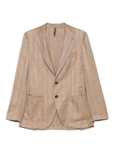 Dell'oglio Wool-blend Blazer In Brown