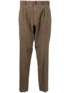 Dell'oglio Wool Tapered Trousers In Brown