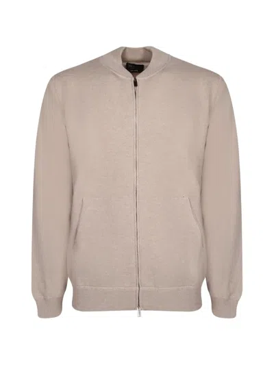 Dell'oglio Zip-up Cardigan In Neutral