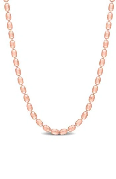 Delmar 1.8mm Oval Ball Chain Necklace In Rose