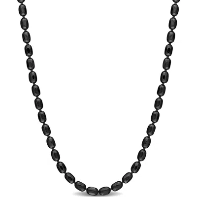 Delmar 1.8mm Oval Diamond Cut Necklace In Black