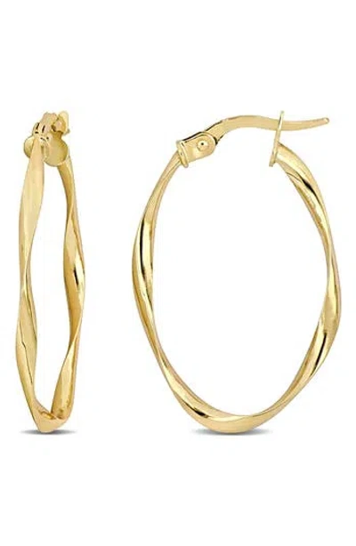 Delmar 19mm Twisted Hoop Earrings In Gold