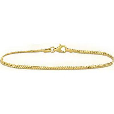 Delmar 2mm Herringbone Chain Bracelet In Gold