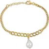 Delmar 9.5-10mm Cultured Freshwater Pearl Chain Bracelet In White