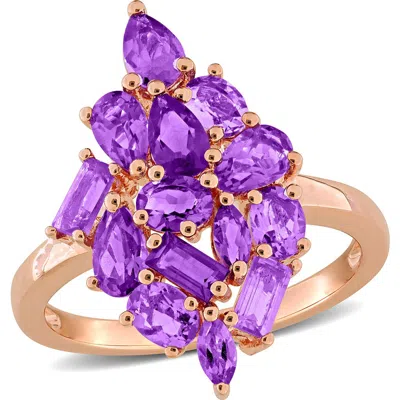 Delmar Amethyst Cluster Ring In Purple