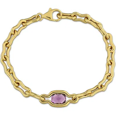 Delmar Amethyst Link Bracelet In Purple