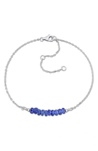 Delmar Beaded Chain Bracelet In Blue Sapphire