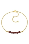 Delmar Beaded Chain Bracelet In Garnet