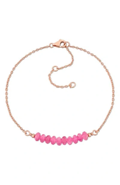 Delmar Beaded Chain Bracelet In Pink