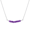 Delmar Beaded Chain Necklace In Amethyst